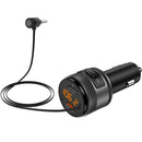 FM Transmitter for Music Streaming, Charging, USB Drive and Hands-Free Calls Through Your Car’s 12V Socket and Phone's AUX Port