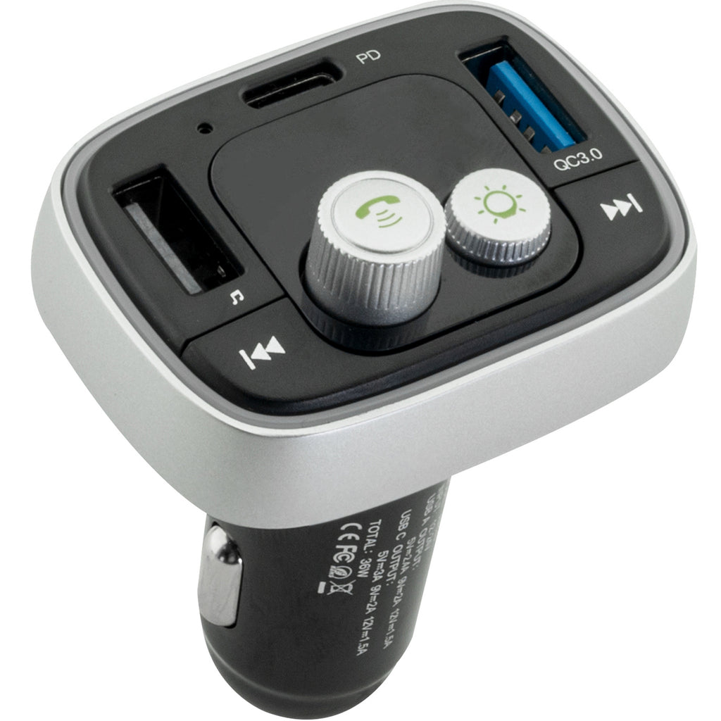 Vehicle Bluetooth 5.0 FM Transmitter for Music Streaming, Charging