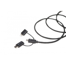 3 in 1 Charge Sync Cable, Black 1m/3ft