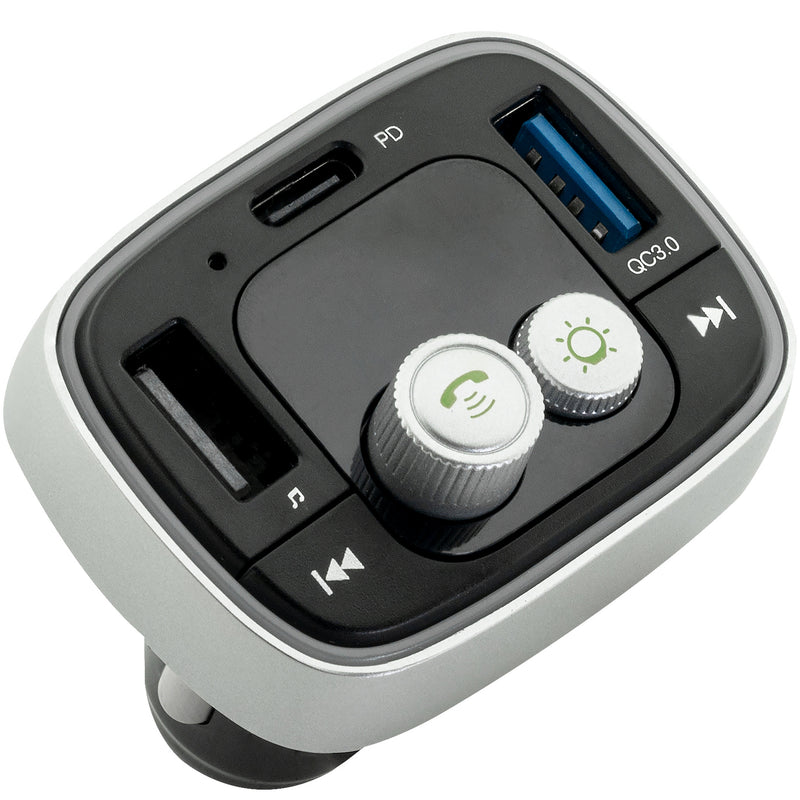 Vehicle Bluetooth 5.0 FM Transmitter for Music Streaming, Charging and Hands-Free Calling