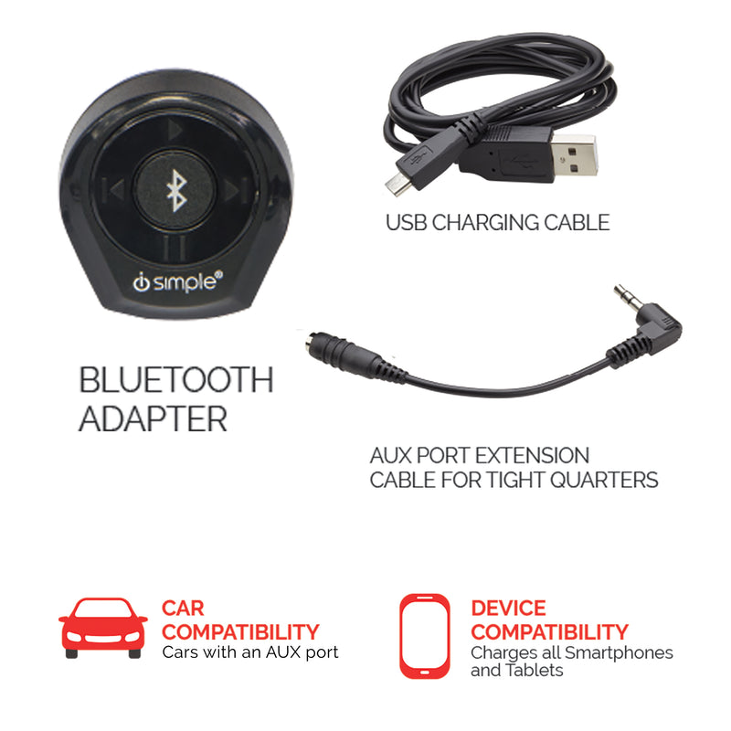 Car Bluetooth-compatible Aux Usb Receiver Cable Adapter For